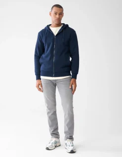 Shoeby Zipper Hoodie Donkerblauw<Heren Truien En Sweaters