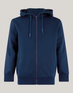 Shoeby Zipper Hoodie Donkerblauw<Heren Truien En Sweaters
