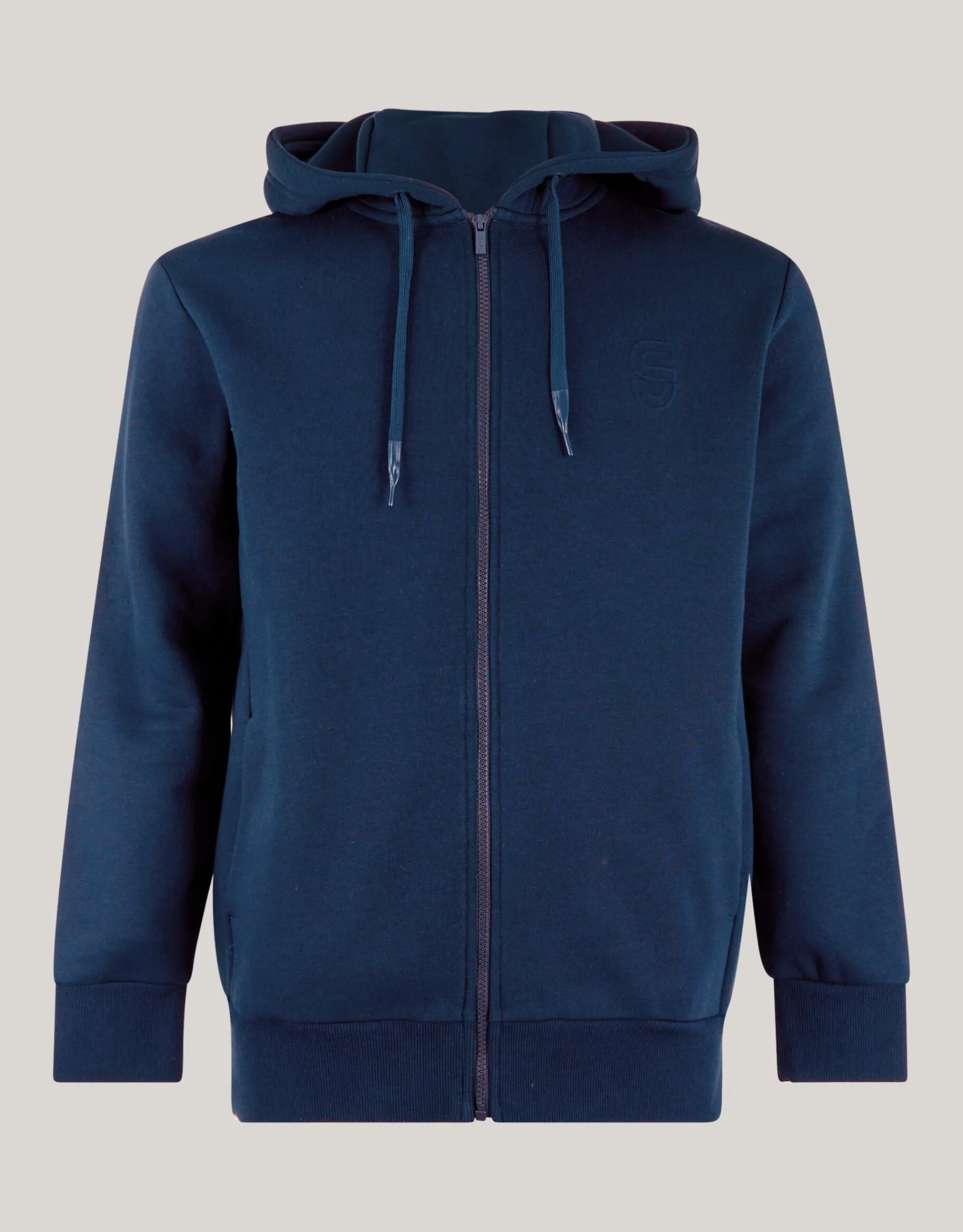 Shoeby Zipper Hoodie Donkerblauw<Heren Truien En Sweaters