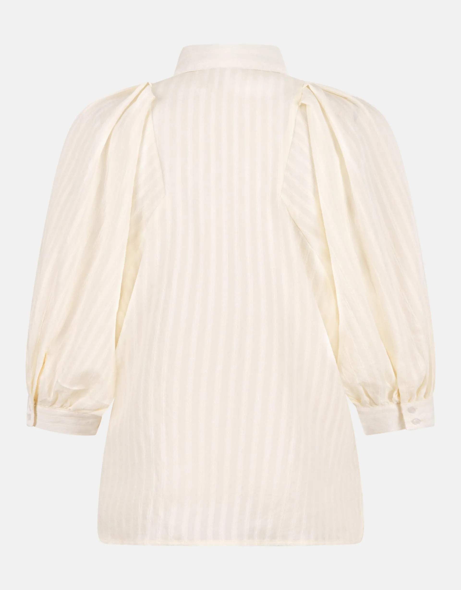 Shoeby Zipper Stripe Blouse Gebroken Wit<DAMES Blouses
