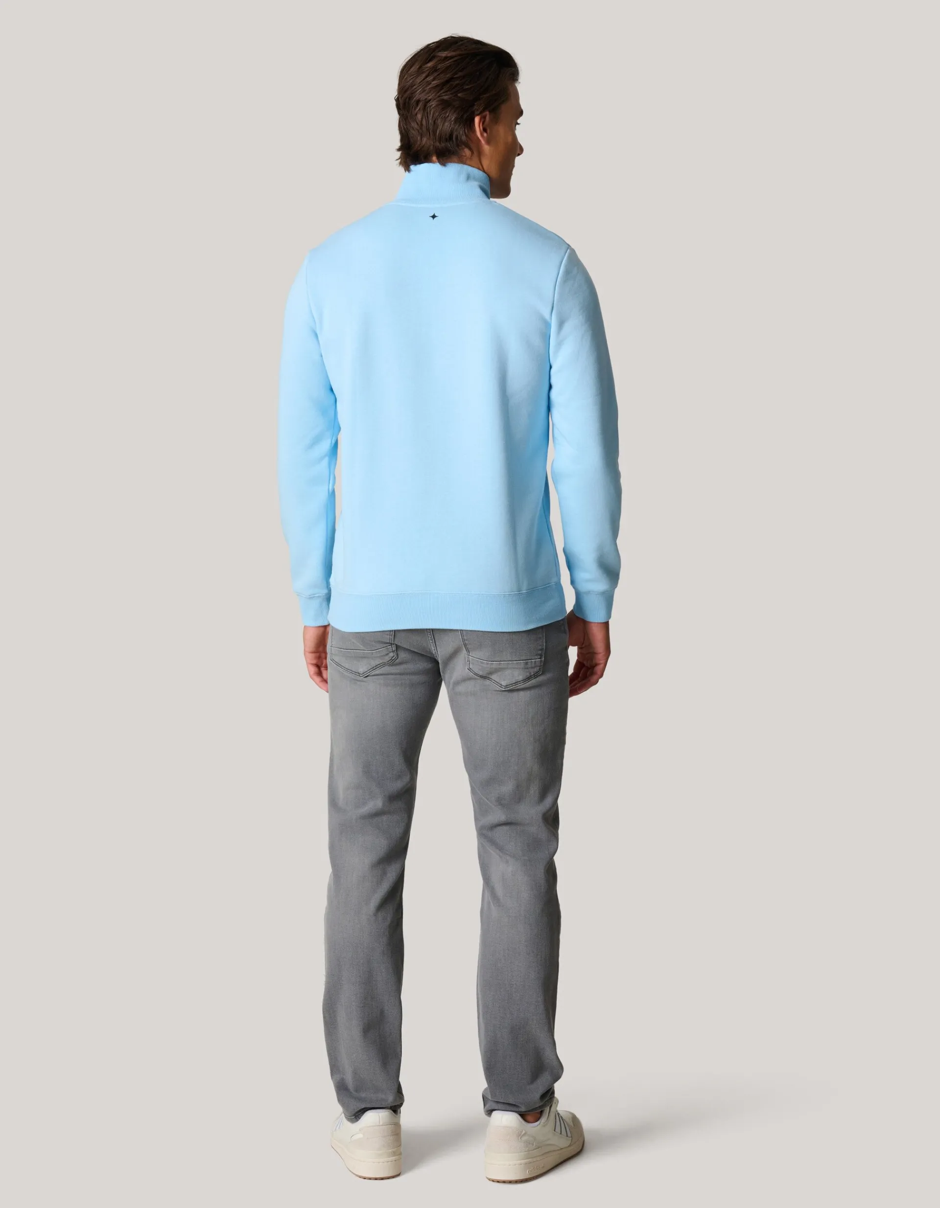 Shoeby Zipper Sweater Lichtblauw<Heren Truien En Sweaters