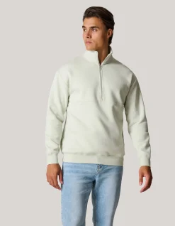 Shoeby Zipper Sweater Lichtgrijs<Heren Truien En Sweaters