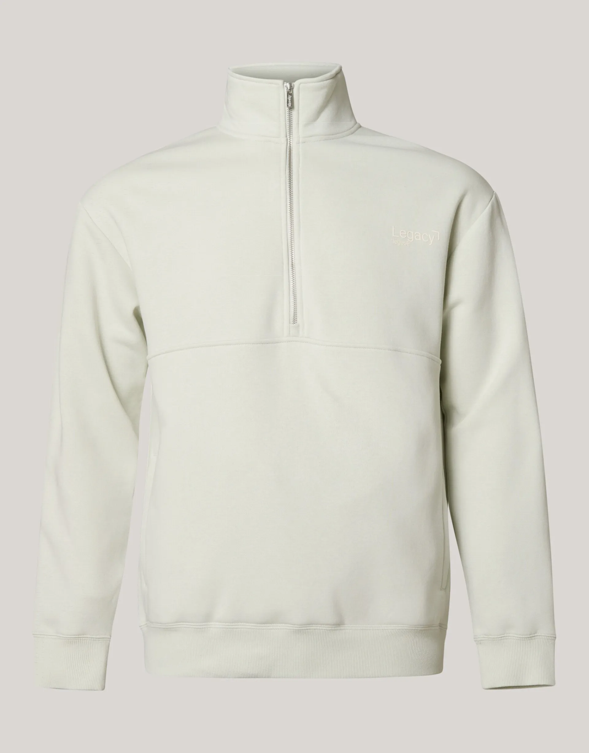 Shoeby Zipper Sweater Lichtgrijs<Heren Truien En Sweaters