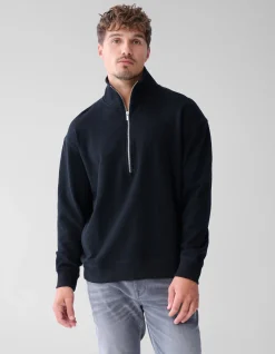Shoeby Zipper Sweater Zwart<Heren Truien En Sweaters