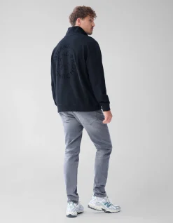 Shoeby Zipper Sweater Zwart<Heren Truien En Sweaters