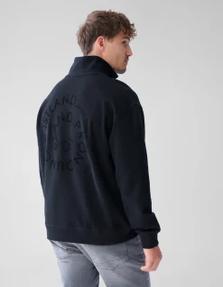 Shoeby Zipper Sweater Zwart<Heren Truien En Sweaters