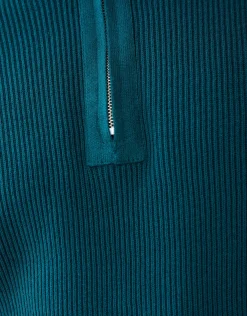 Shoeby Zipper Trui Donkergroen<Heren Truien En Sweaters