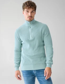 Shoeby Zipper Trui Lichtgroen<Heren Truien En Sweaters